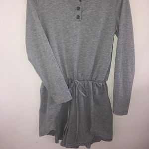 Grey Long Sleeve Romper